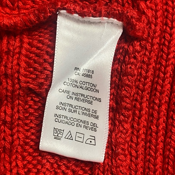 Michael Michael Kors Red Short-sleeve Button Sweater Size Medium - Picture 8 of 9